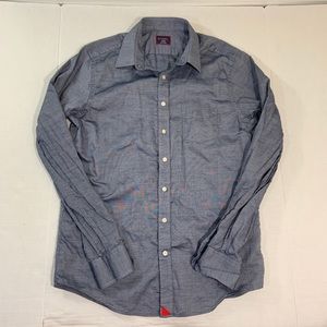 Men’s UnTuckit Gray Dress Shirt Logo Slim Tall L